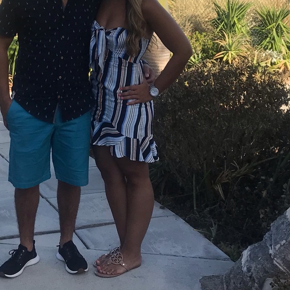 Red Dress Boutique Dresses & Skirts - Strapless stripped summer dress